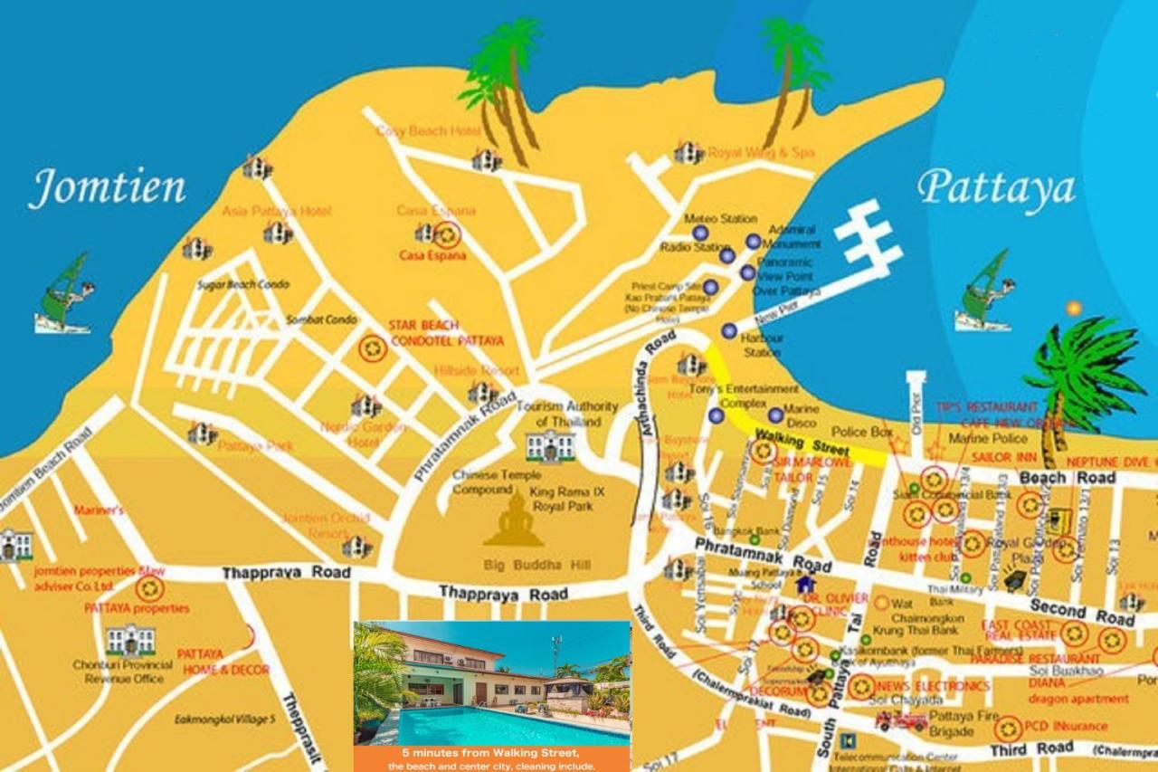 Viewbor Villa - Pattaya Holiday House Walking Street 4 Bedrooms 外观 照片